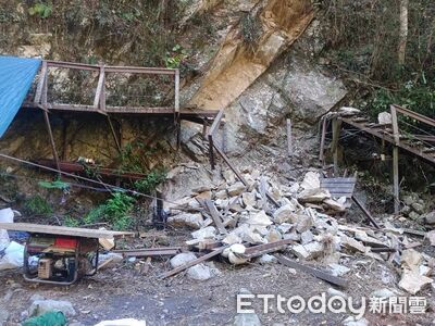 即／蝴蝶谷棧道遭落石砸毀　起至2/14封閉整修
