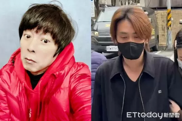 ▲曹西平乾兒子Jeremy（左)）女友現身板橋殯儀館認屍並陪同報驗。（圖／記者陳以昇攝）