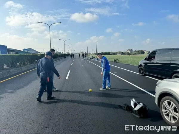 ▲雲林警方封鎖現場蒐證，擴大調閱監視器追查至少2輛肇事車輛。（圖／記者游瓊華翻攝）