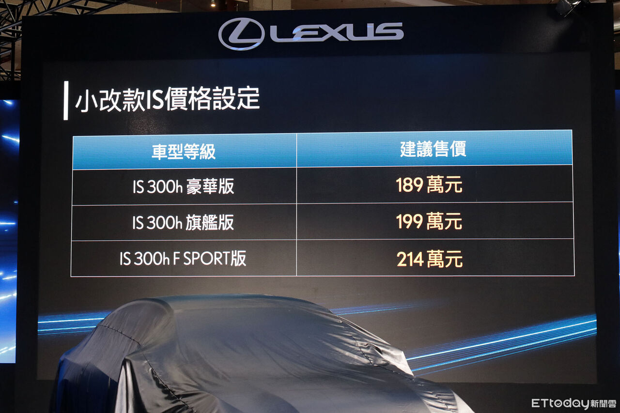 ▲台北車展／Lexus「大改款ES＆小改款IS」雙雄演出！電動概念首登台。（圖／記者張慶輝攝）
