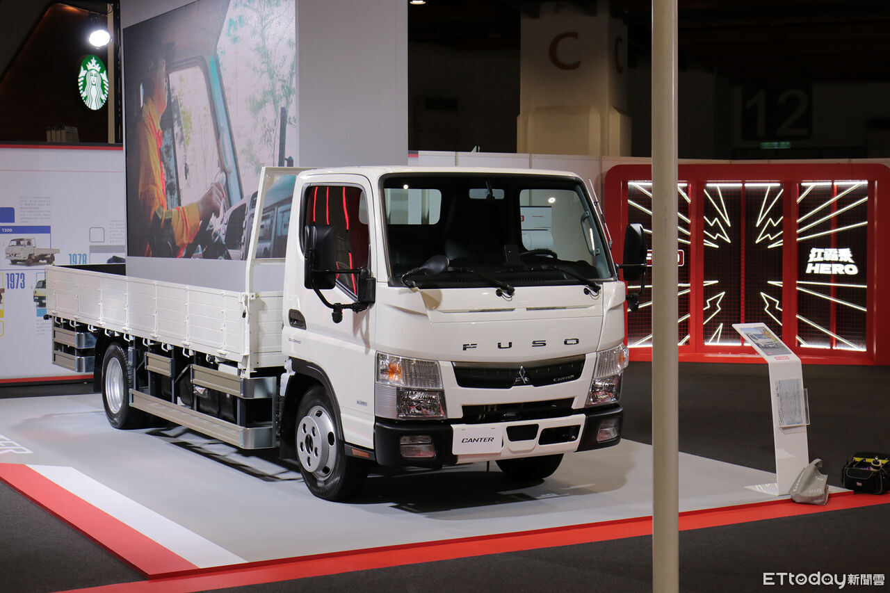 ▲FUSO「3大車系齊聚台北車展」！樂天女孩限定現身互動送好禮。（圖／記者張慶輝攝）