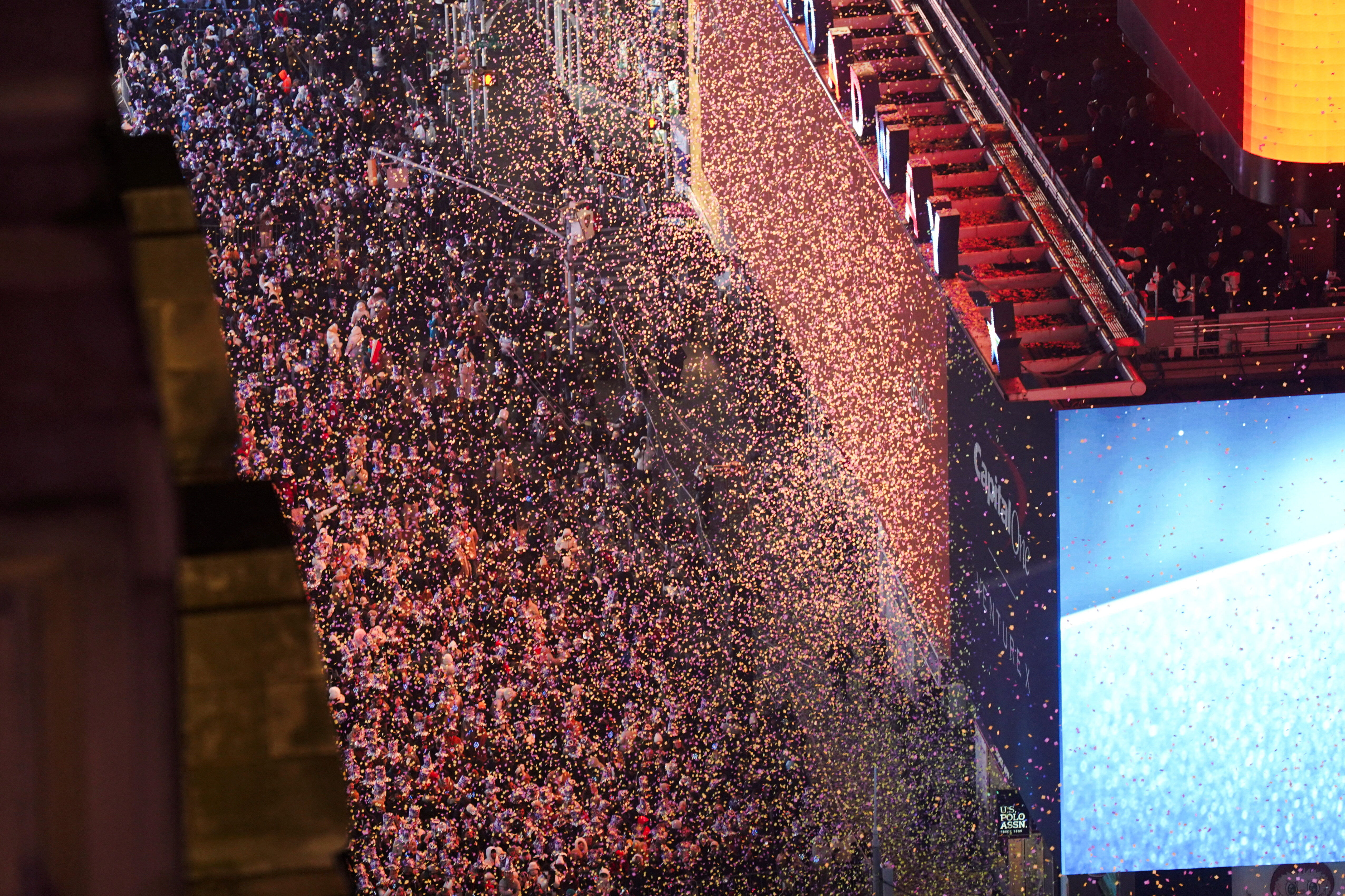 ▲▼ 美國紐約時報廣場跨年。（圖／路透）