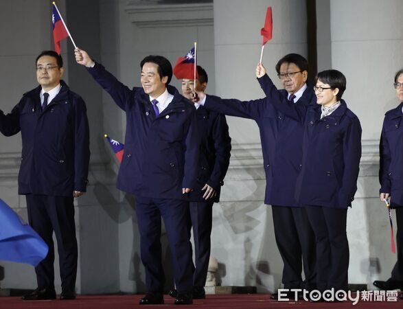 ▲▼  總統府元旦府前升旗典禮 -賴清德，蕭美琴。（圖／記者黃克翔攝）