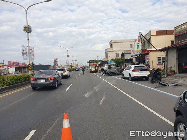 ▲台1線443.4公里交通事故。（圖／記者陳崑福翻攝）