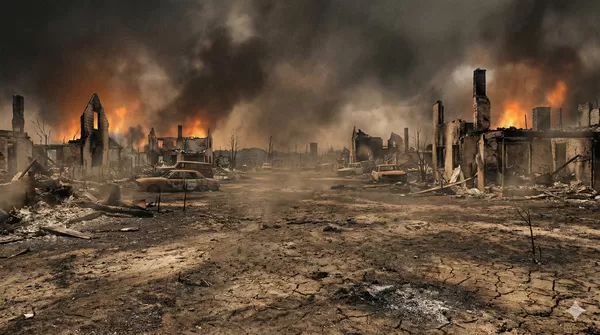 ▲▼世界末日。（AI協作圖／記者張方瑀製作，經編輯審核）