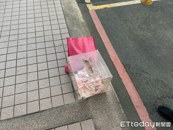 ▲▼因騎機車出校門時，不慎將香油錢箱掉落地面而發出巨響，為警衛隊發現後將其逮捕。（圖／龜山警分局提供）