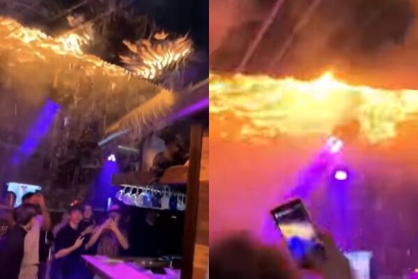 ▲▼找死影片瘋傳！瑞士酒吧大火奪47命　「燒起來還在錄影跳舞」。（圖／翻攝自X）