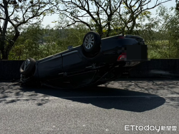 ▲▼台82線往東近中山高車禍。（圖／記者翁伊森攝）