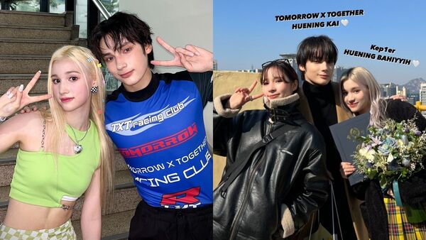 ▲▼休寧凱 & 休寧巴伊葉。（圖／翻攝自X／TXT_members、Instagram／leanavvab）