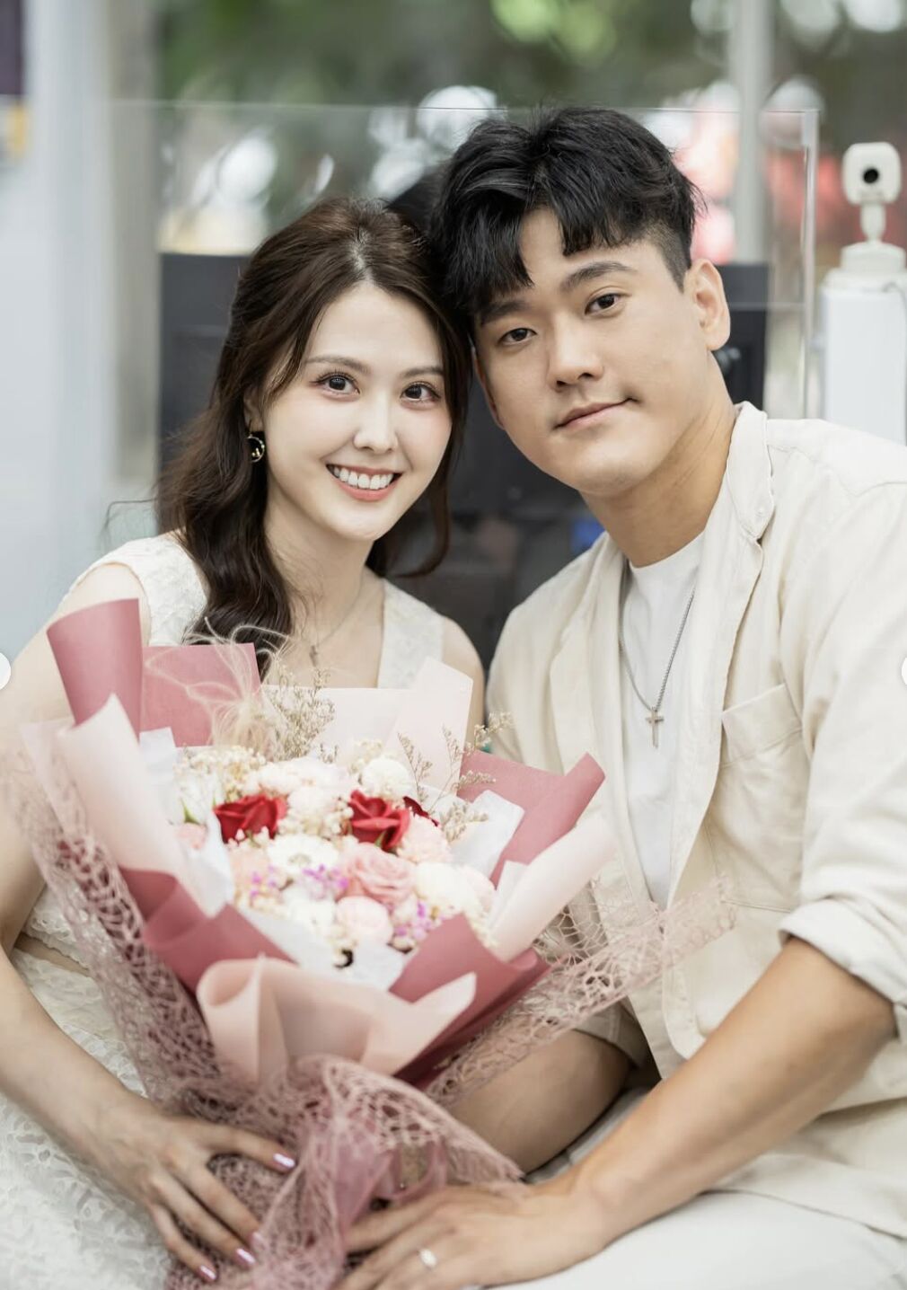 ▲張晏塵在婚禮上公開寶寶性別。（圖／翻攝自Instagram／clairechang1212）