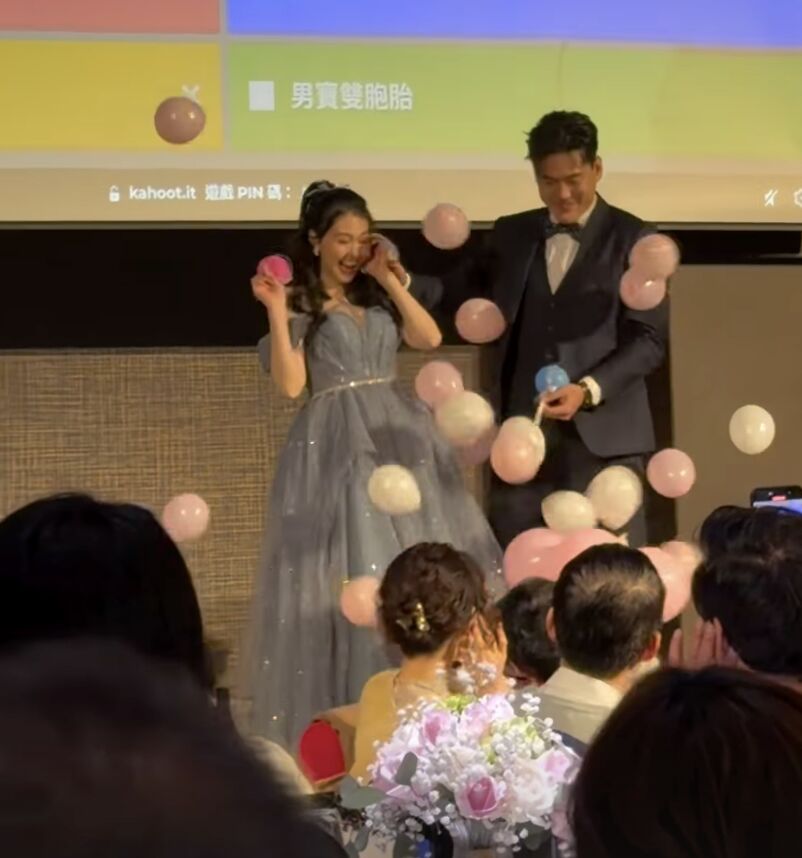 ▲張晏塵在婚禮上公開寶寶性別。（圖／翻攝自Instagram／clairechang1212）