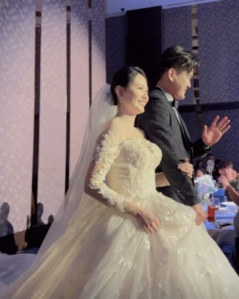 ▲張晏塵在婚禮上公開寶寶性別。（圖／翻攝自Instagram／clairechang1212）