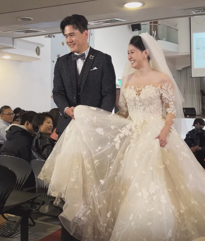▲張晏塵在婚禮上公開寶寶性別。（圖／翻攝自Instagram／clairechang1212）