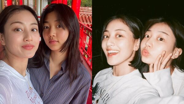 ▲▼TWICE 志效 & 李夏音。（圖／翻攝自Instagram）