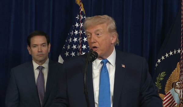 ▲▼川普開記者會宣布接管委內瑞拉。（圖／翻攝自Facebook／The White House）