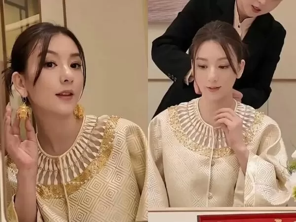 ▲▼天王嫂方媛上海狂掃黃金！員工幫提3大袋戰利品。（圖／翻攝自微博）