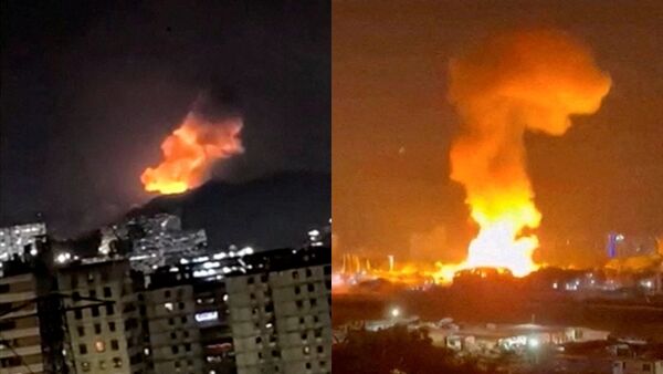 ▲▼委內瑞拉總統馬杜洛被抓。1月3日凌晨首都卡拉卡斯（Caracas）發生多次爆炸，現場升起滾滾濃煙（圖／路透）