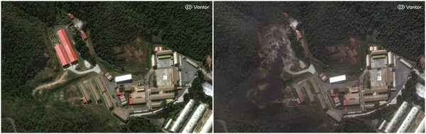 ▲▼委內瑞拉總統馬杜洛被抓。美軍空襲委內瑞拉首都卡拉卡斯（Caracas）重要軍事設施蒂烏納堡（Fort Tiuna）的前後對比衛星照。2025/12/22,2026/0103（圖／路透）