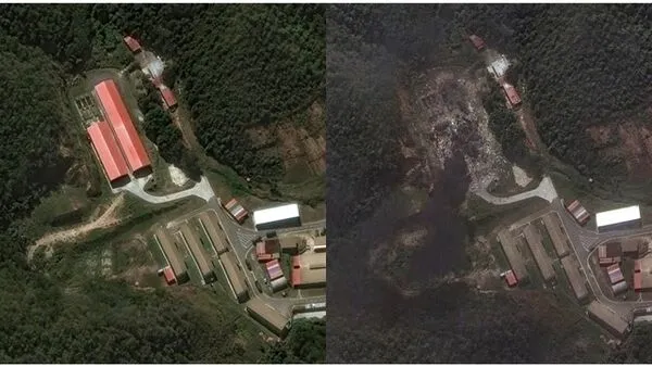 ▲▼衛星照曝！馬杜洛藏身處遭空襲「整片炸光」　軍事基地淪廢墟。（圖／路透）