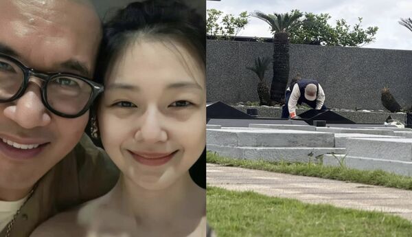 ▲▼具俊曄現身金寶山陪伴大S。（圖／翻攝自小紅書）