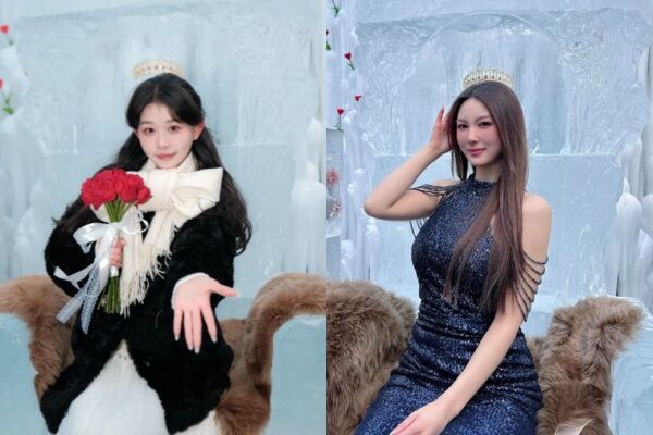 ▲▼長白山冰心島現3頂百萬「冰封皇冠」。（圖／翻攝自小紅書）