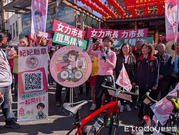 ▲立委陳亭妃5日騎鐵馬深入楠西、玉井等台南山區，傾聽農民對農水利建設的需求。（記者林東良翻攝，下同）