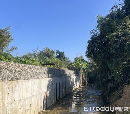 ▲▼ 嘉市北排水上游(圳頭里段)護岸改善工程完工 提升區域排水安全  。（圖／嘉義市政府提供）