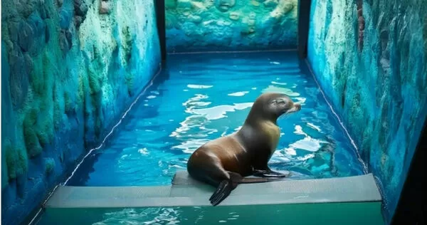 野柳海洋世界利用海獅、海豹等明星動物賺進大把鈔票，卻讓他們住在宛如豬圈的空間，境遇與囚禁無異。（示意圖／AI生成）