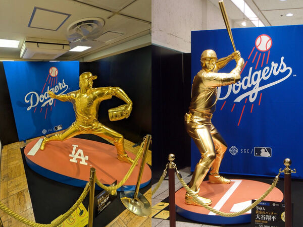 ▲ 大谷翔平等身大黃金像將公開展示　總價破1億日圓、動用3000片金箔         。（圖／截自X）