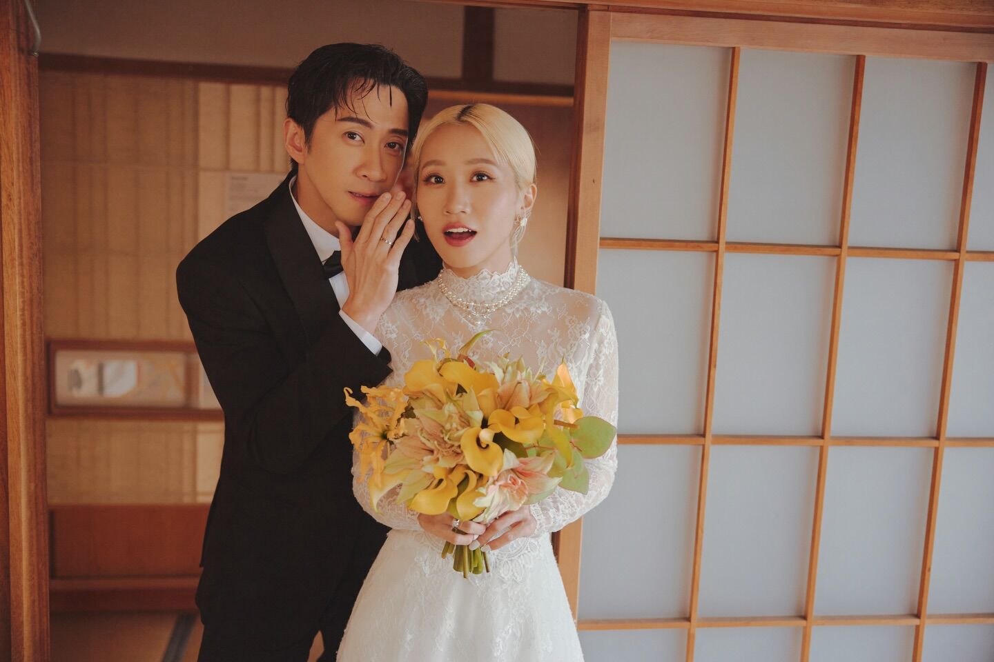 ▲陳漢典與LULU婚紗曝光。（圖／天地合提供）