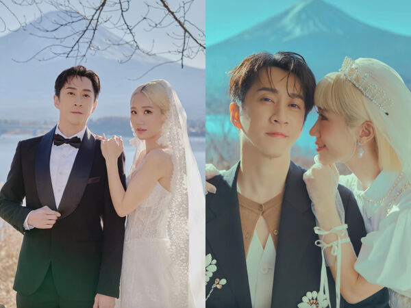 Lulu絕美婚紗換3套超吸睛！低胸馬甲搭花卉蕾絲　甜牽陳漢典上演頭紗吻