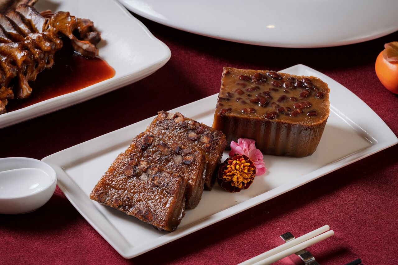 ▲購買整套年菜外帶組加贈「紅豆年糕」。（圖／大倉久和大飯店提供）