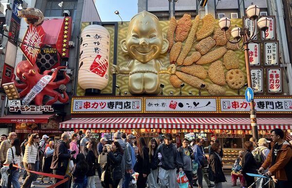 ▲▼道頓堀街頭煙火氣與庶民日常美食：大阪燒、章魚燒、串炸。（圖／部落客CJ夫人提供）