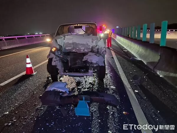 ▲國道3號北向401.5公里長治路段發生車禍。（圖／第五公路警察大隊提供）