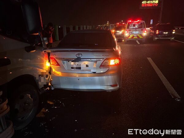 ▲國道3號北向401.5公里長治路段發生車禍。（圖／第五公路警察大隊提供）