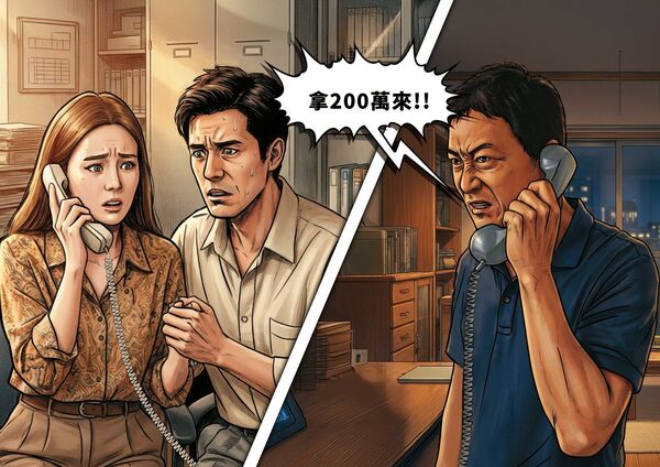 王邦鏞擄走男童之後，假冒綁匪向男童父母要求2百萬元贖金。（AI繪圖FREEPIK生成，本刊美術組後製）