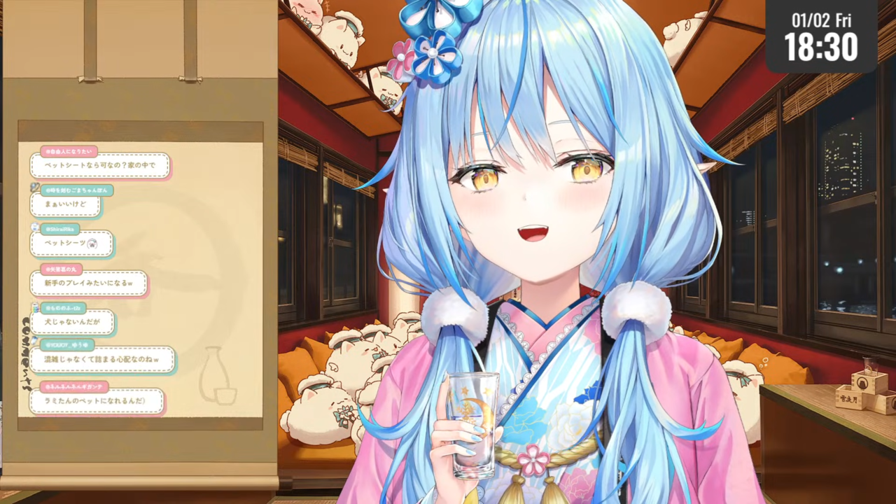 ▲▼VTuber雪花菈米出現靈異女聲。（圖／翻攝自YouTube／@YukihanaLamy）