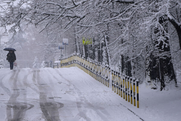 ▲▼歐洲大雪歐洲暴風雪，東歐國家塞爾維亞首都貝爾格勒（Belgrade）。（圖／達志影像／美聯社）