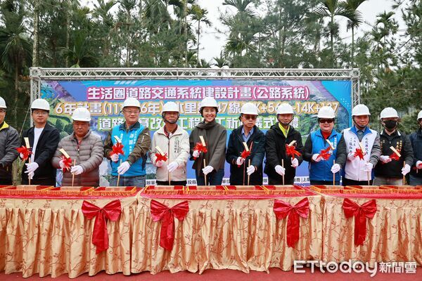 ▲水里147線拓寬工程開工。（圖／南投縣政府提供，下同）