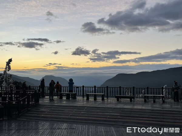 ▲▼太平山降至 0&deg;C 霧淞美景現身。（圖／太平山莊提供，下同）
