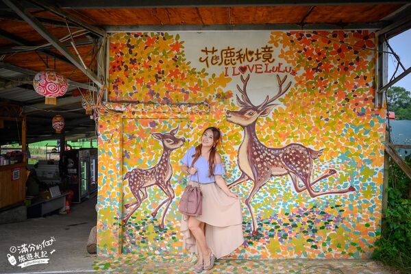 ▲▼桃園大溪親子景點「花鹿秘境李家摸蜆農場」，餵水豚君梅花鹿，還能釣魚超好玩。（圖／部落客滿分提供）