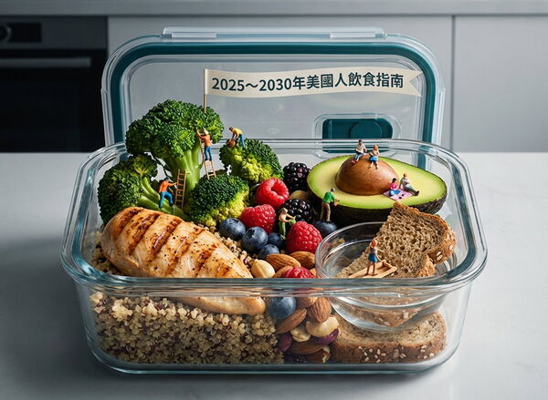 ▲美國近日正式公布最新版《2025～2030年美國人飲食指南》。（AI協作圖／記者林蕙娟製作，經編輯審核）