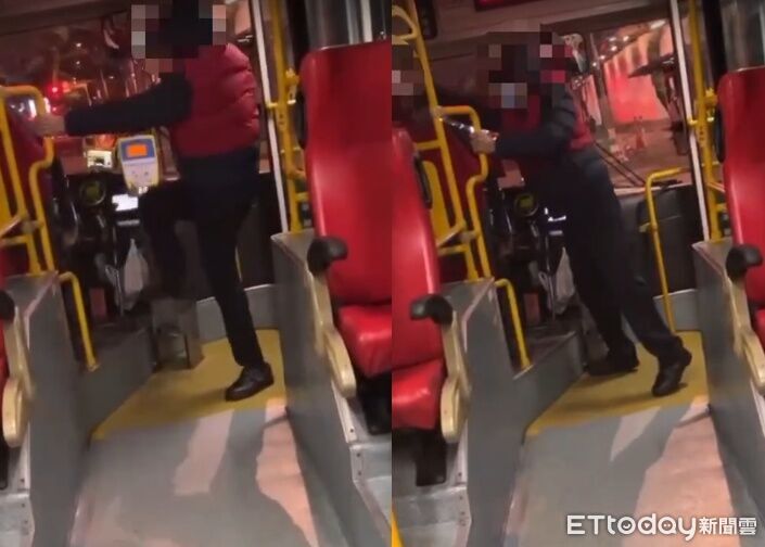 板橋公車老漢對打!82歲翁「18連環拳」猛灌司機 他抱腿硬扛反制