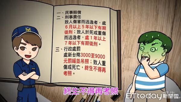 ▲屏警提醒駕駛人肇事勿逃逸。（圖／記者陳崑福翻攝）