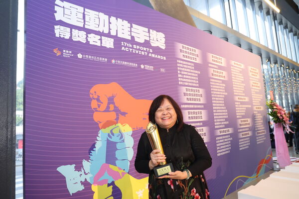 ▲見證台灣體壇半世紀變遷，簡明珠獲運動推手獎推展類金質獎。（圖／中華民國體育運動記者協會提供）