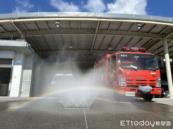 ▲台東消防局打造電動車滅火新戰法。（圖／記者楊晨東翻攝）