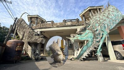 挺過921!彰化超狂龍虎神壇爆紅 43年老建築藏「雷丘」石雕