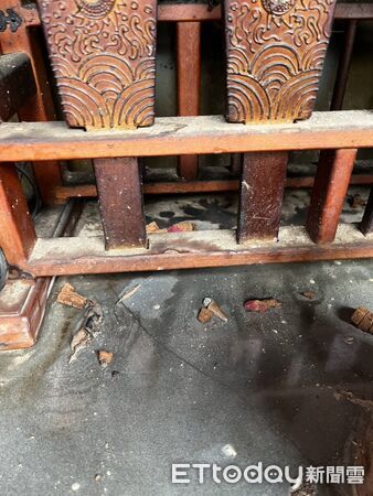 ▲台南市縣城隍廟黑令旗及儀仗遭人破壞，警方調閱監視器迅查獲涉案許姓男子依法偵辦。（記者林東良翻攝，下同）