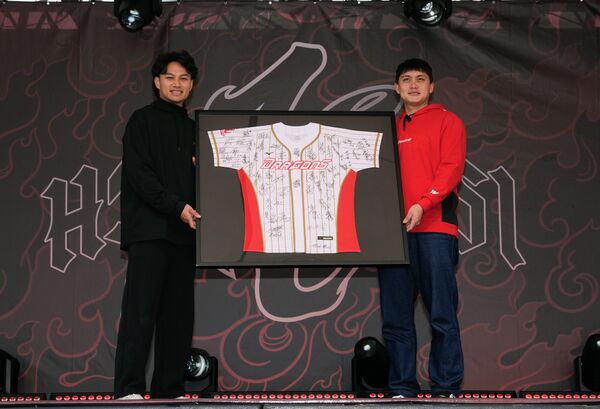 ▲徐若熙歡送會。（圖／味全龍提供）