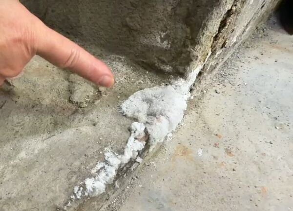 ▲鹿港一棟百年古厝出現結霜奇景。（圖／民眾提供）